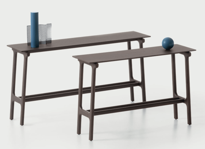 Rectangular wooden console table designed by Philippe Tabet